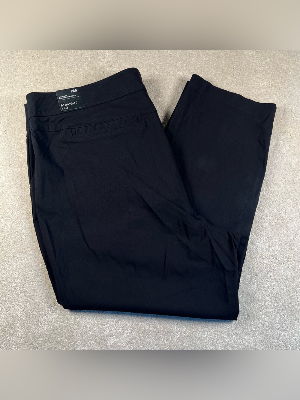 Torrid Studio Trouser Straight Leg Black NWT Stretch Mid Rise Women's 26 Short